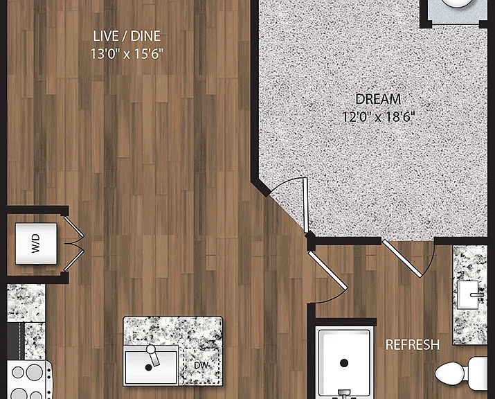 A7 | 1 bed/1 bath A7 | 1 bed/1 bath