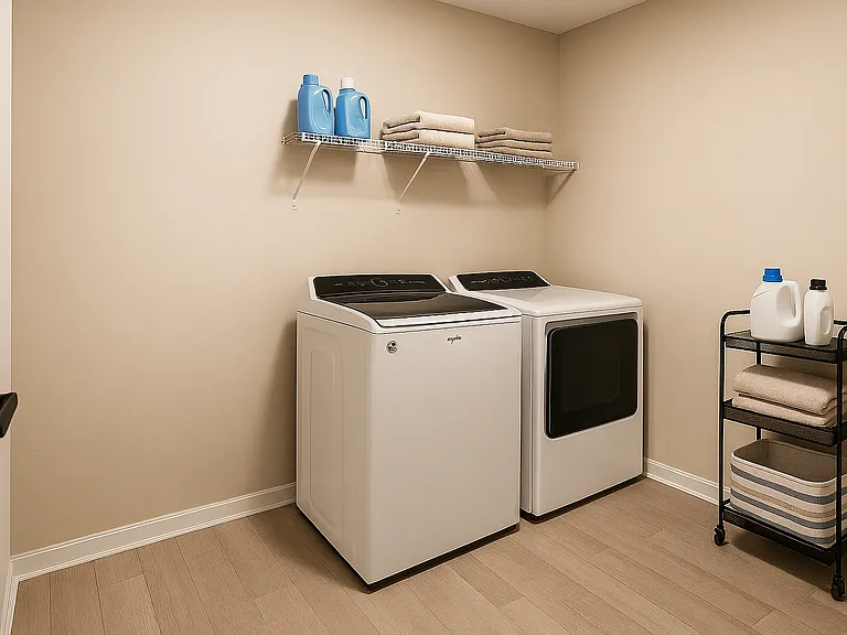 upstairs laundry room