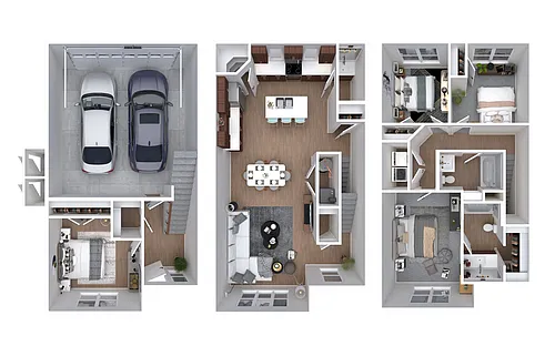 Floor plan Floor Plan A 3 Bedroom+Den/ 2.5 Bath (Attached 2-C