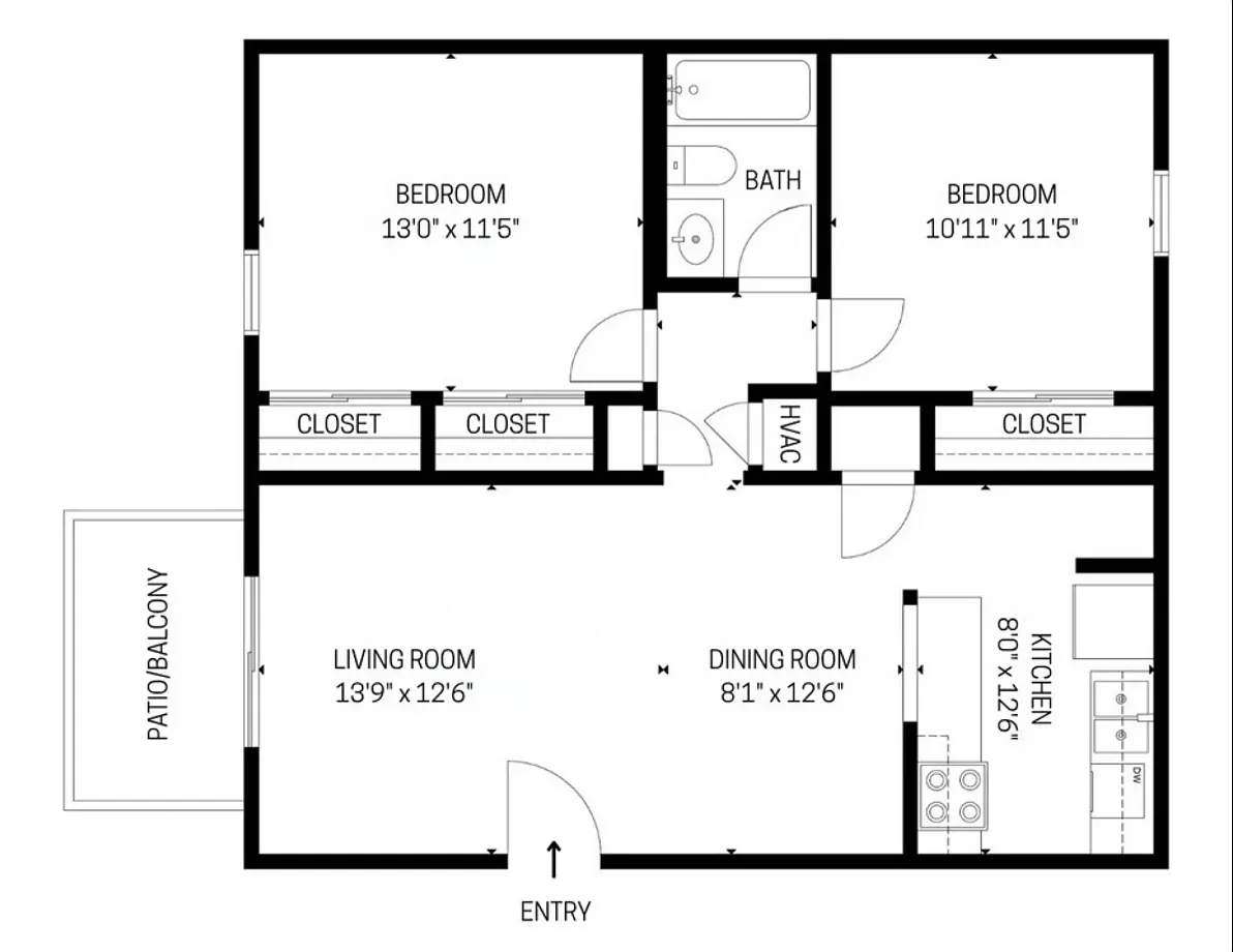 Floor plan 2B