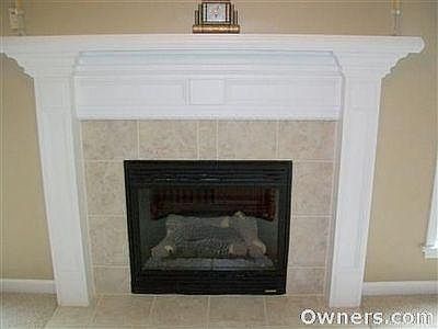 Gas fireplace in family room