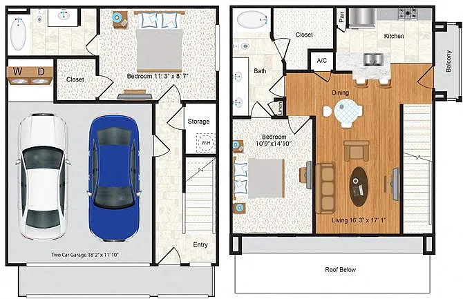 Floor plan 2A w/ Balcony Renovation 2