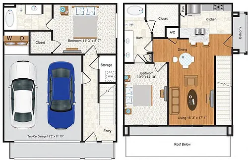 Floor plan 2A w/ Balcony Renovation 2