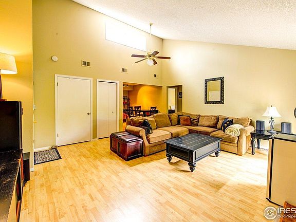 Spacious living room with vaulted ceilings