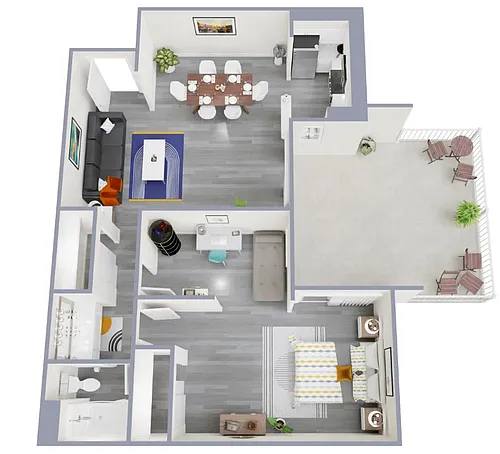 Floor plan 1x1 Gold Large