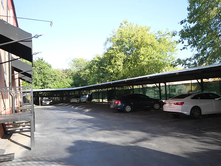 Covered and gated parking lot
