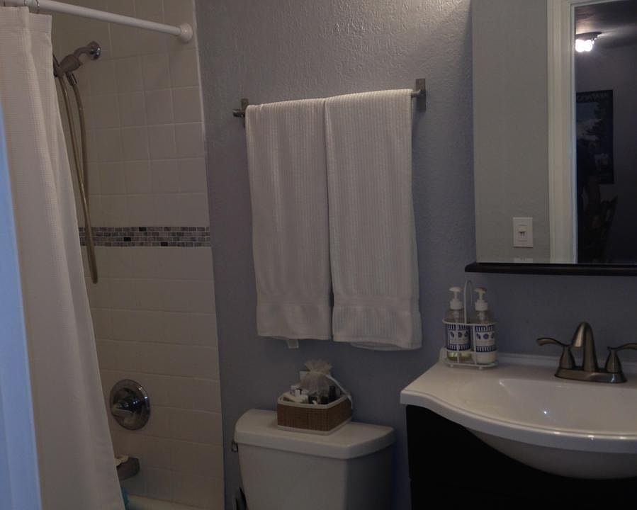 completely updated bathroom