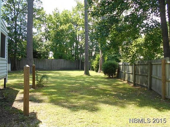 fenced in side yard