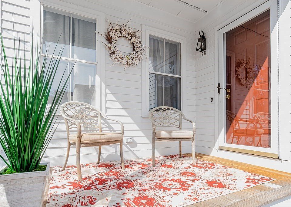 Porch with morning sunshine