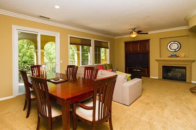 Open Spacious Living Area with Sectional, Dining table, and