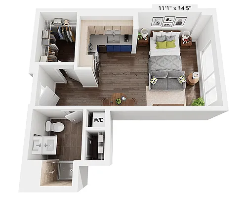 Floor plan Studio E1Y
