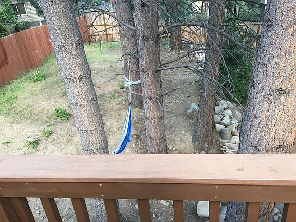 view from back deck into back yard