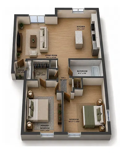 Floor plan Riverwalk First