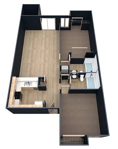 Floor plan B2-2 Bedroom, 2 Bathroom