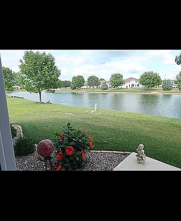 A lovely view of the pond. 