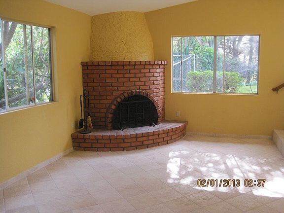 Living Room unique fireplace