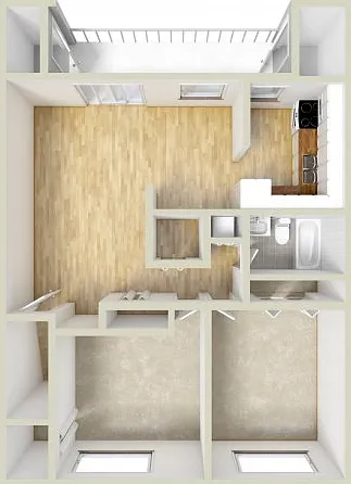 Two bedroom floor plan Two bedroom floor plan