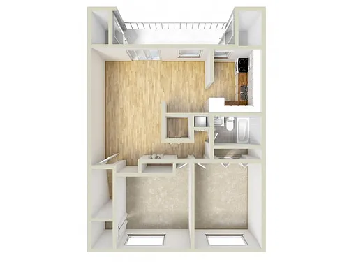 Floor plan Two Bedroom 2nd Floor