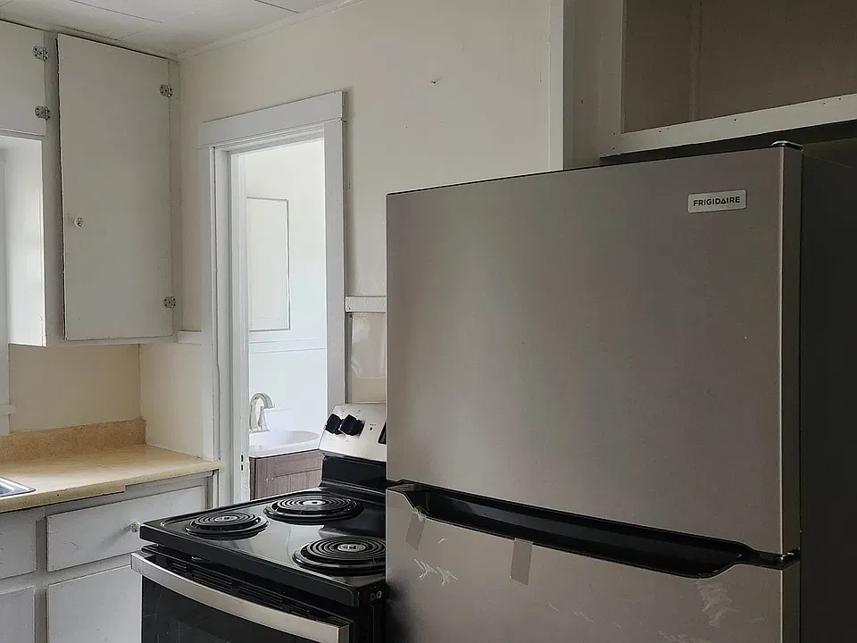 Kitchen with new Range & Refrigerator