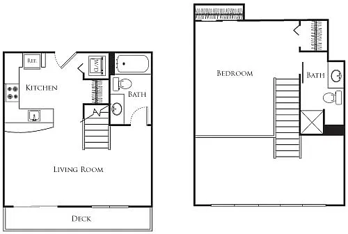 Floor plan One Bed - LA5