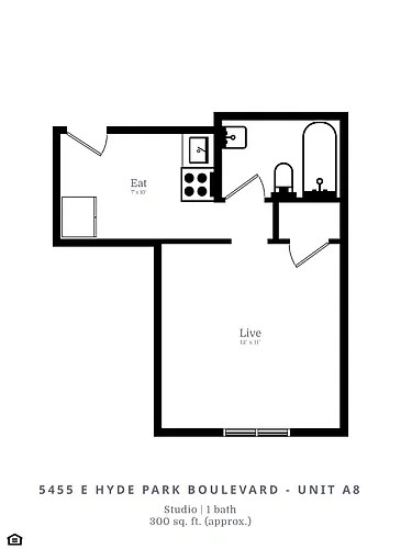 Floor plan Studio (A8)