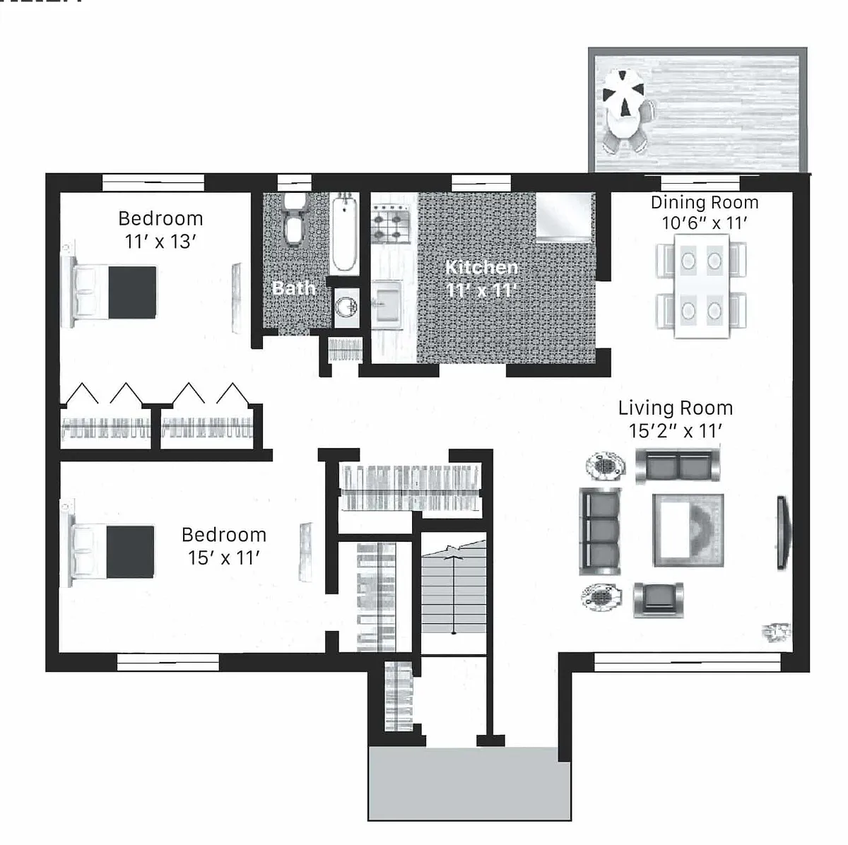 Floor plan 2x1 First Floor
