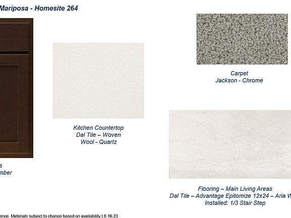 Images are for general reference. Materials subject to change based on availability