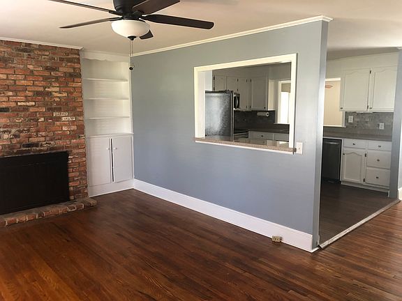 Living area and kitchen