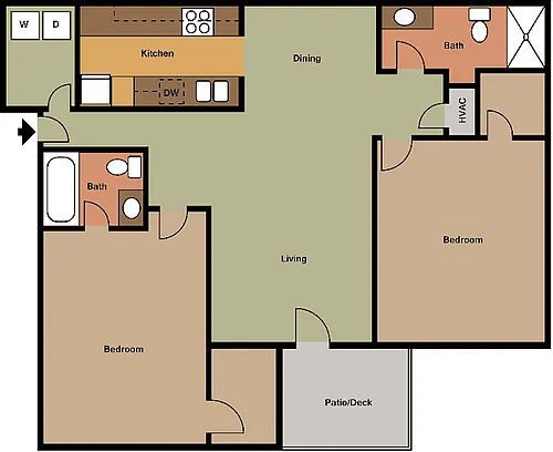 Floor plan 2 Bedroom