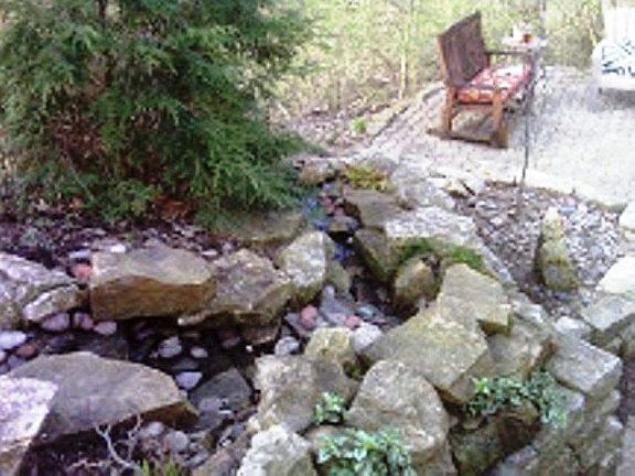 Waterfall down the hill 