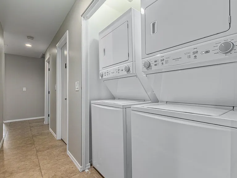 Two sets of washer and dryers for easy access to laundry