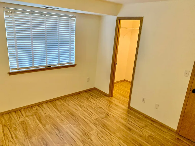 Large bedroom downstairs with walk-in closet