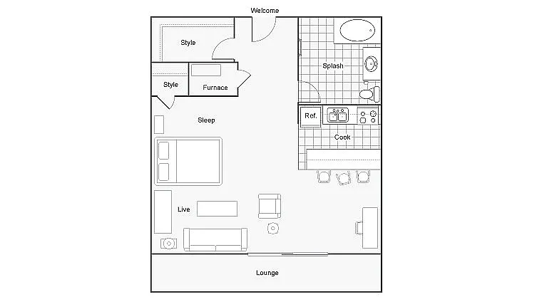 Floor plan The Ridge Renovated Furnished
