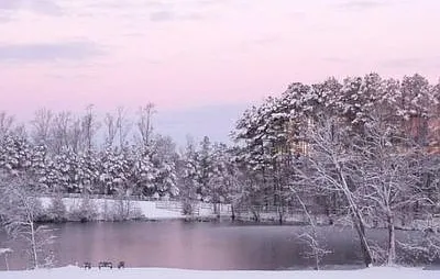 Rare view with snow.