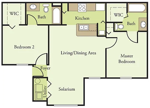 Floor plan Two Bedroom Phase II