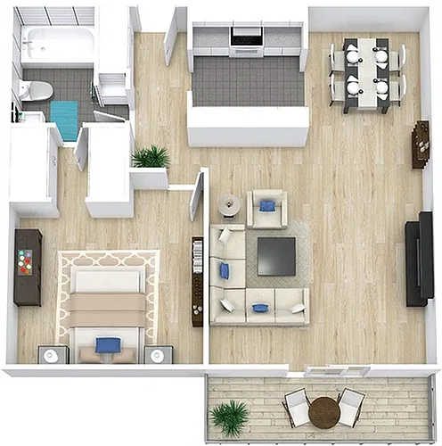 Floor plan 1x1 Scene Superior