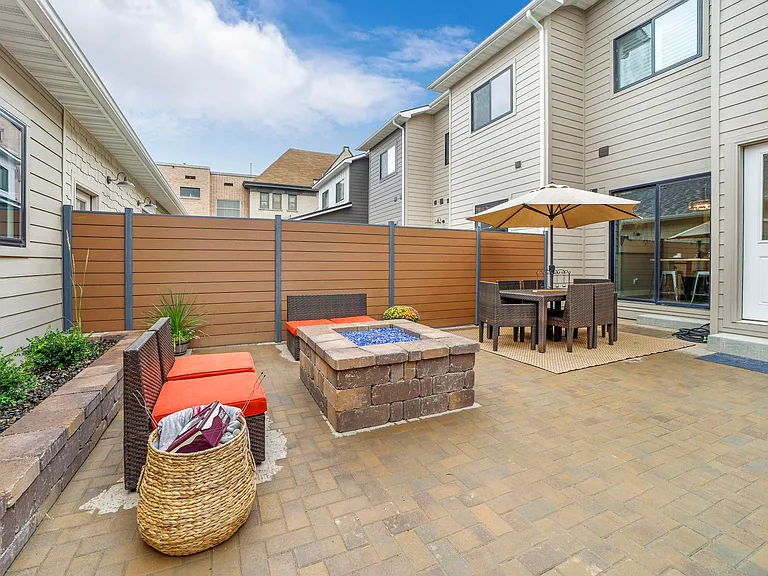 Back Patio With Gas Firepit For The Cold Weather Ahead