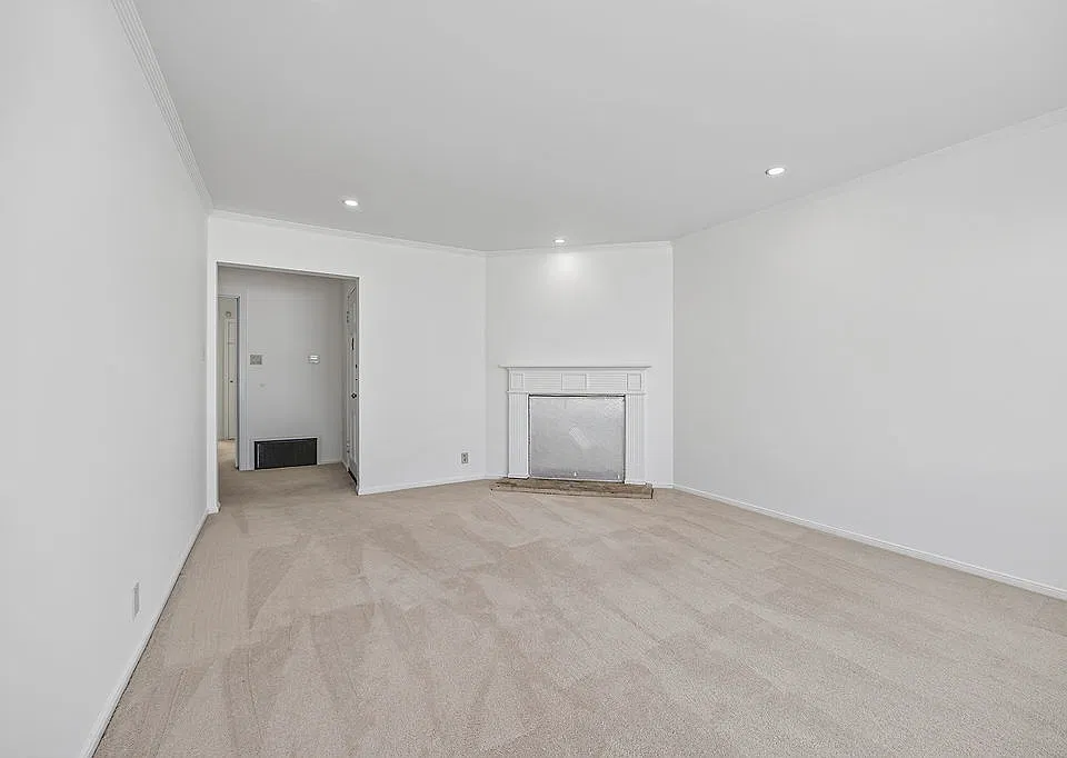 Living Room with old fireplace