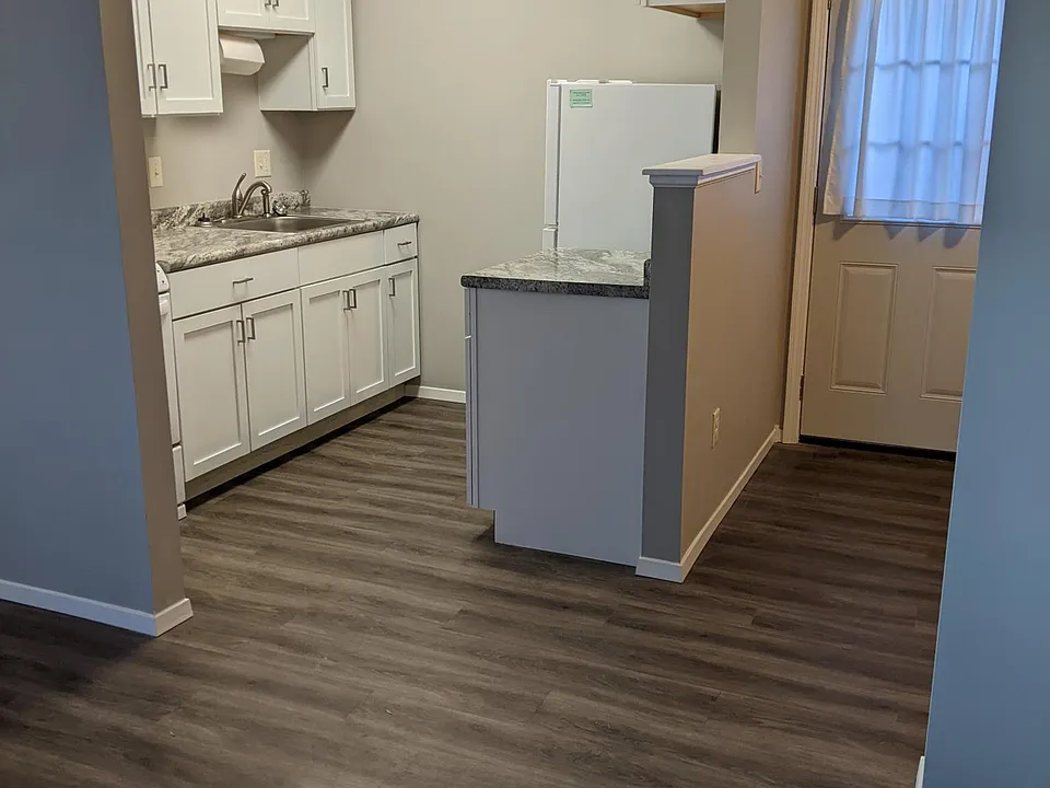 Kitchen and part of dining room