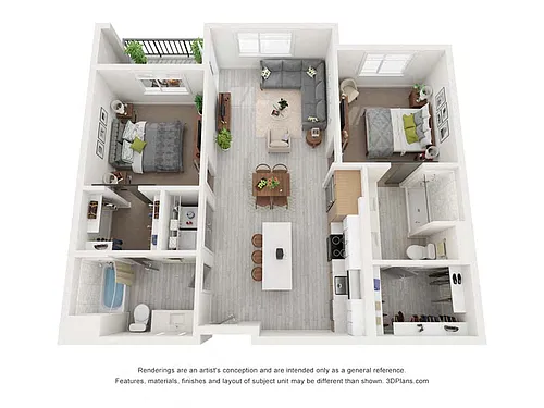 Floor plan 2X2 B2