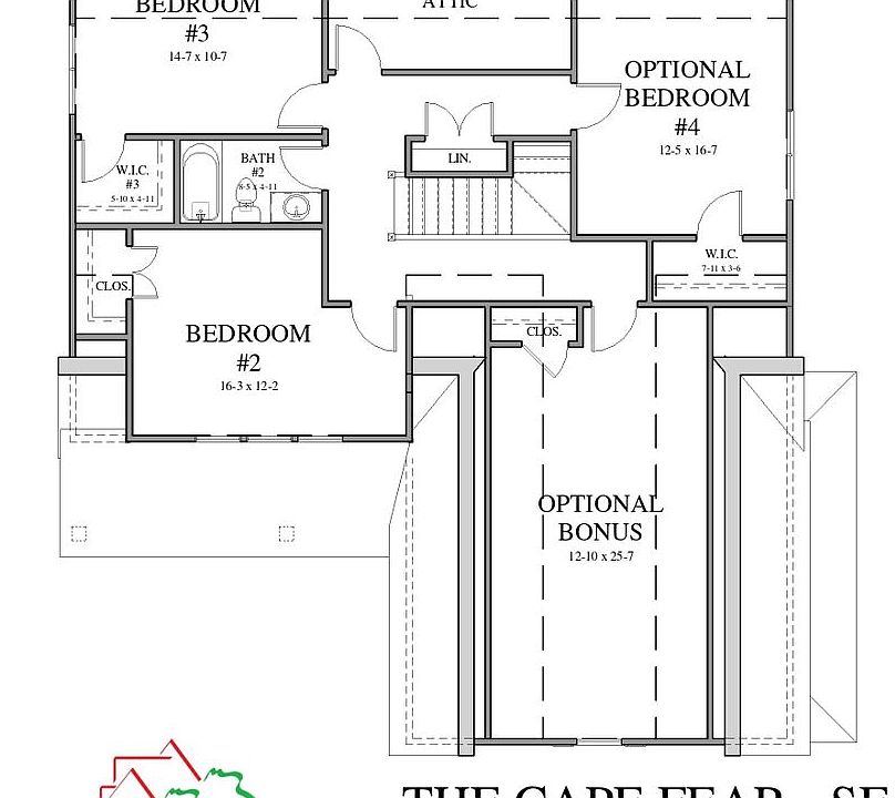 The Cape Fear Floor Plan, Four Seasons Nash County New Homes, Nashville