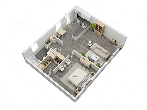 Floor plan 1 Bedroom 1 Bathroom