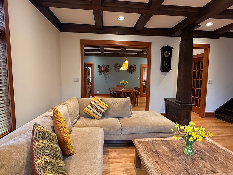 Looking from the Living Room into the Dining Room.