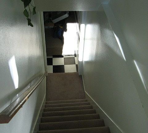 Stairs to finished basment.