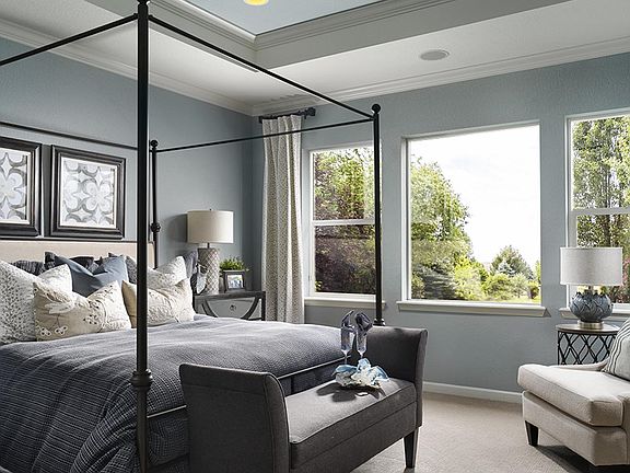 Example of Residence 5001 Master Bedroom- Colors and finishes will vary on actual home.