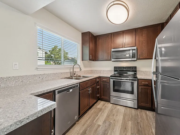 Modern renovated kitchens.