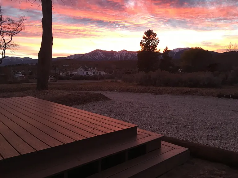 West view from Living Room at sunset