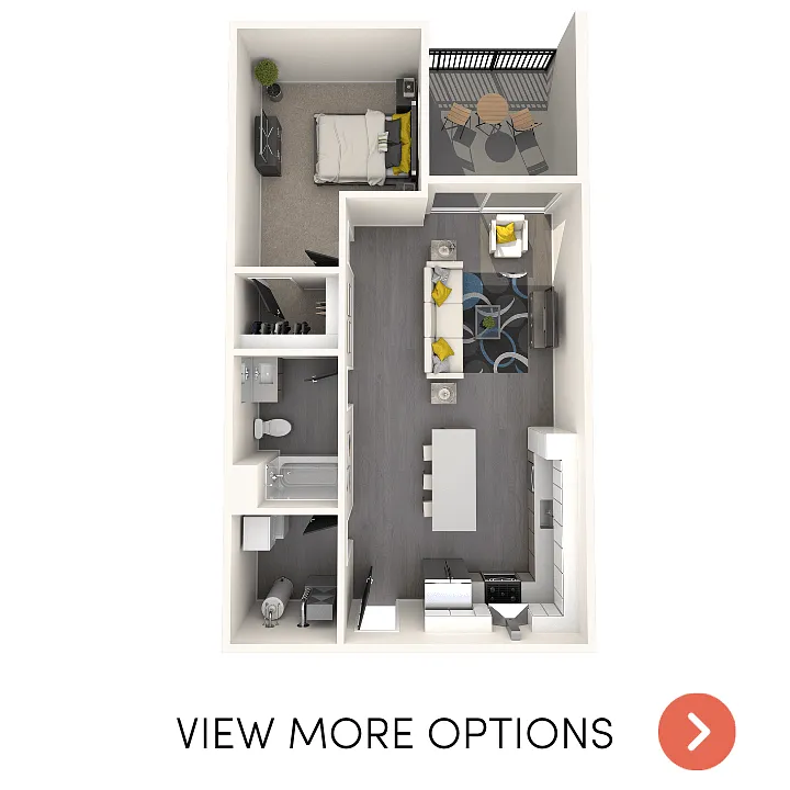 Floor plan 1 Bedroom, 1 Bathroom