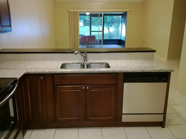 Open kitchen great room.