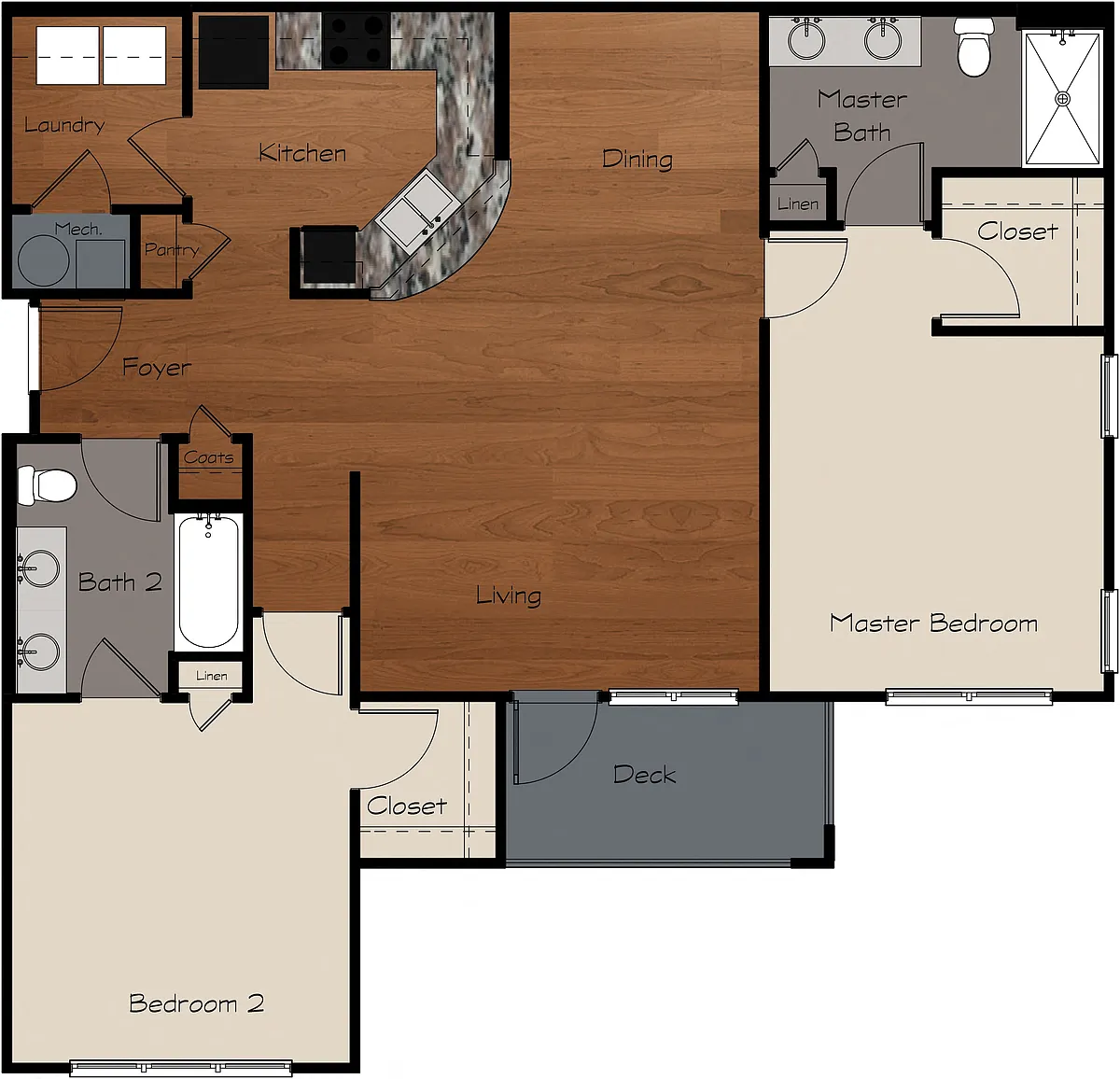 Floor plan B2 ADA Premium